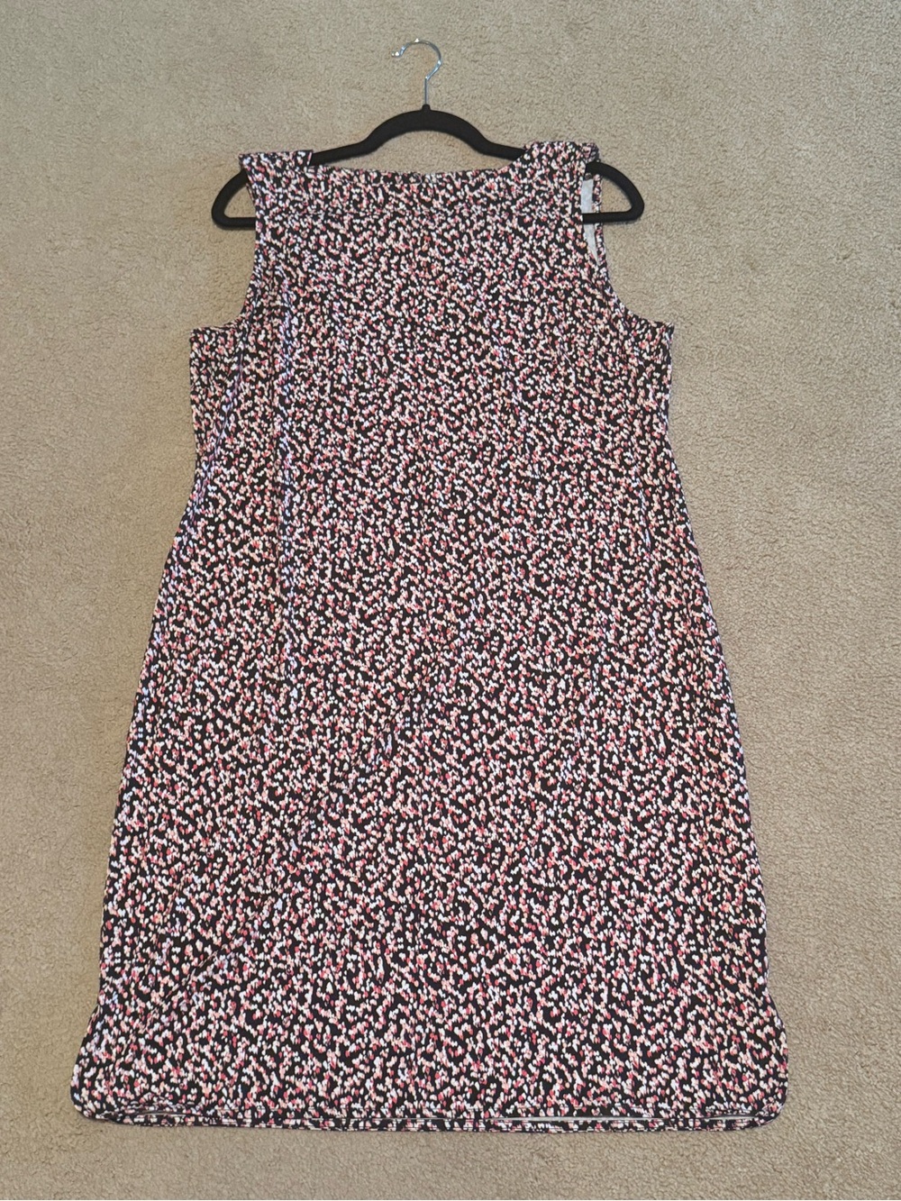 Violets & Roses Size 12 Black Pink Abstract Sleeveless Shift Dress